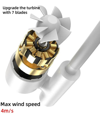 Portable Lightweight Halter Neck Air Cooling Fan USB Rechargeable Outdoor Travel Sport Wearable Mini Hanging Neck Fan 3Gear Wind