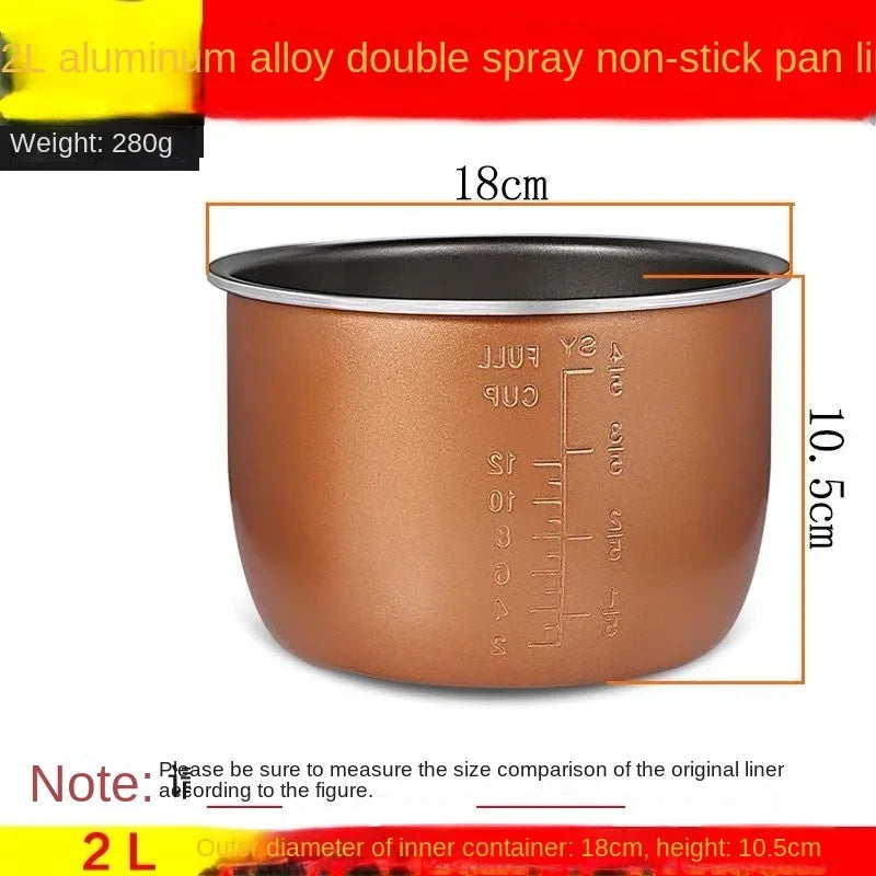 Electric pressure cooker liner multicooker bowl 4L 5L 6L liter non-stick pan double spray thickening