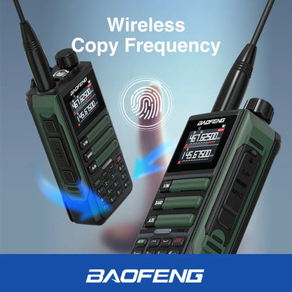 2Pack Baofeng 15W 50KM Waterproof Walkie Talkie 999CH AM FM 2-Way Radio Full Band LCD Screen Frequency Copy Noise Reduce UV16M