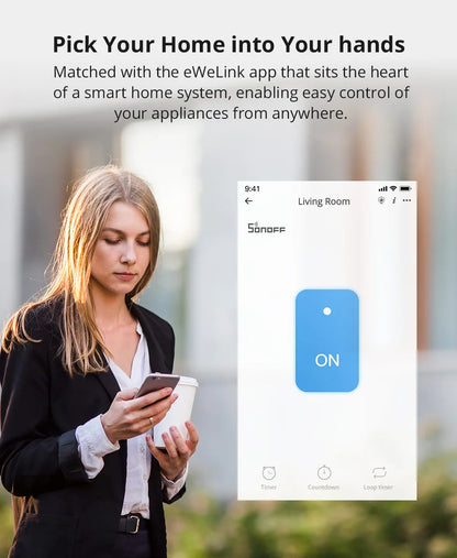 SONOFF TX US Wall Smart Switch 433Mhz RF Remote Control Wi-Fi Touch Switch via eWeLink APP Works With Alexa Google Home