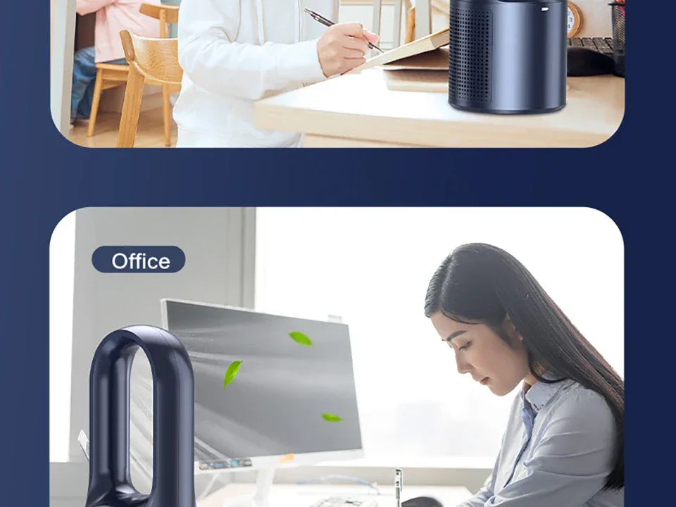 Electric Rechargeable Fan Bladeless Floor Standing Fan Cooling Child Safety Tower 2000mAh Fan Household Air Cooler  6 Gears