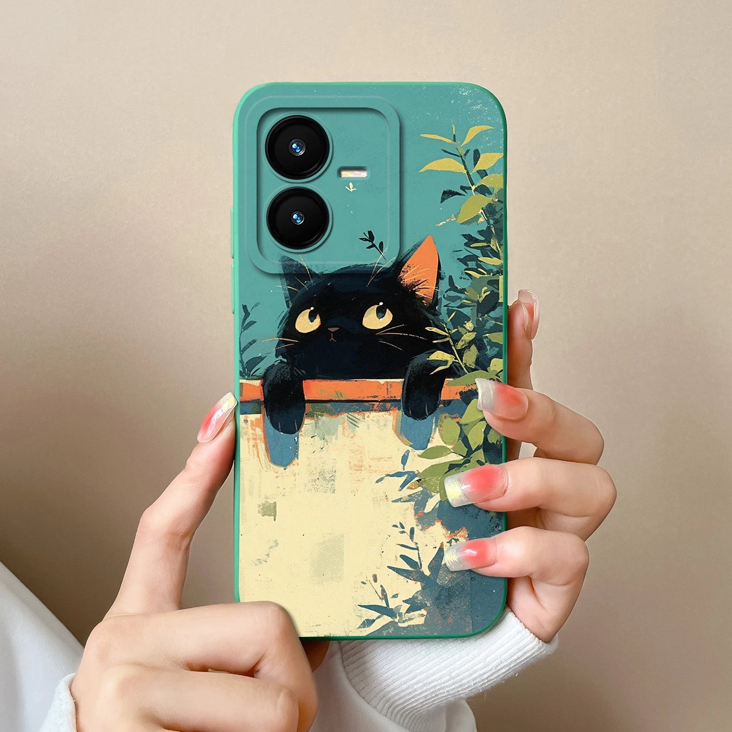 Case For Vivo Y22 Y22S Cover Camera Lens Protector For Vivo Y 22 Soft Liquid Silicone Cartoon Phone Back Covers For Women Man