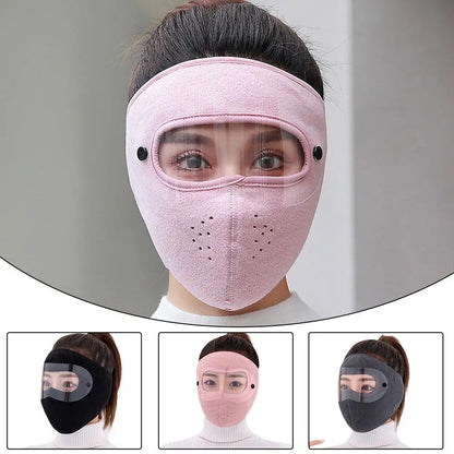 Winter Windproof Mask Thickened Warm Fleece Breathable Motorcycle Cycling Face Mask Bike Riding Sportmask Cover Goggles