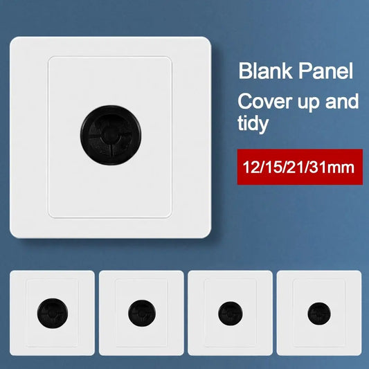 86Type Cable Socket With Rubber Pad Cable Organizer Storage Wall Blank Panel With Outlet Hole Decorative Cover