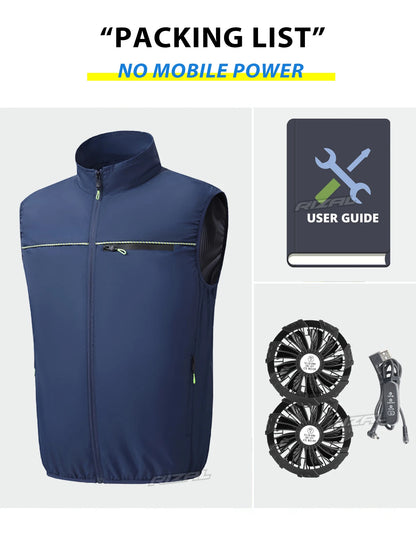 2026 Must-have Fan Vest Wearable Cooling vest Air-conditioned Clothes Breathable for Daily Commute Hiking Fishing Camping