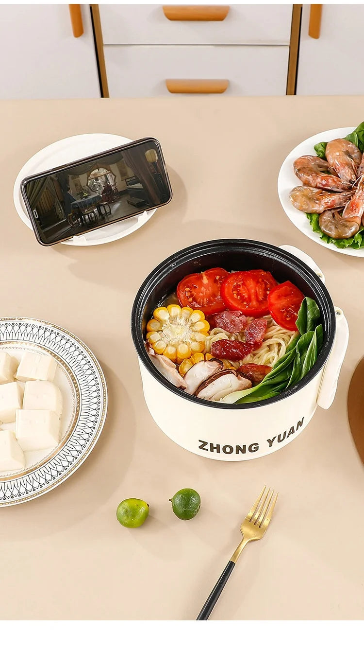 Folding Electric Pot Multifunctional Mini Cooker 15L Portable for Instant Noodles Dormitory Travel Fast Heating Auto Shut Off