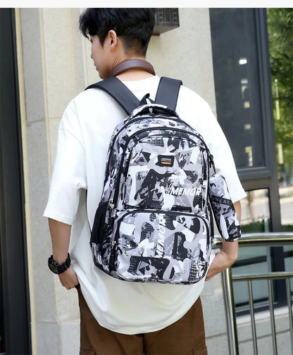 Camouflage printed school backpacks for teenage boys and girls Men's large capacity backpack computer bag student schoo bags
