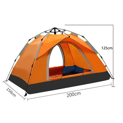 One-click automatic camping tent, double, waterproof roof, double door, outdoor, 2-3