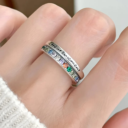 VENTFILLE 925 Sterling Silve Love Heart  Ring for Women Girl Gift Line Pearl Korean Sweet  Jewelry Birthday Gift Dropshipping