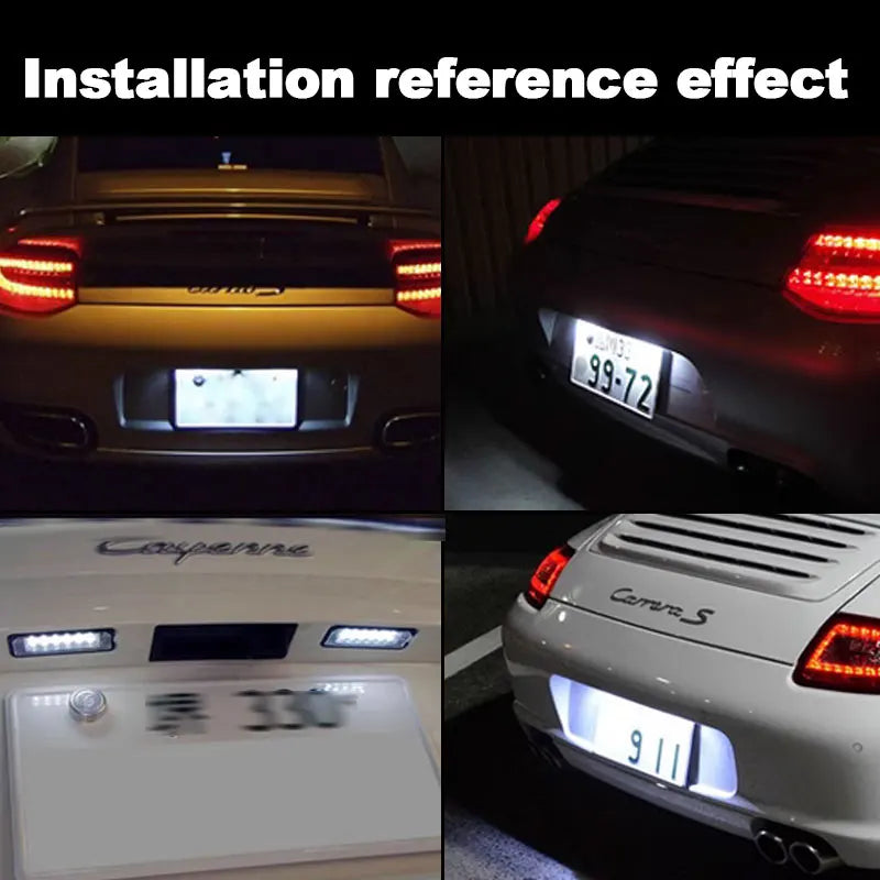 2Pcs For Porsche Cayenne 958 92A 2011 2012 2013 2015 2015 2016 2017 2018 2019 2020 2021 2022 LED Number License Plate Lights