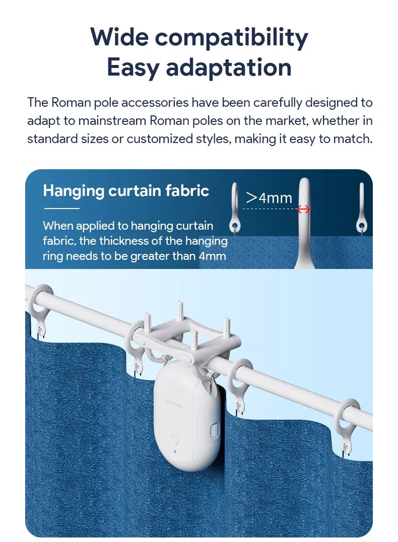Tuya Zigbee/Bluetooth Track Curtain Robot Tuya Smart Rail Curtain Robot Smart Curtain Pusher Robot Support Siri Alexa Voice
