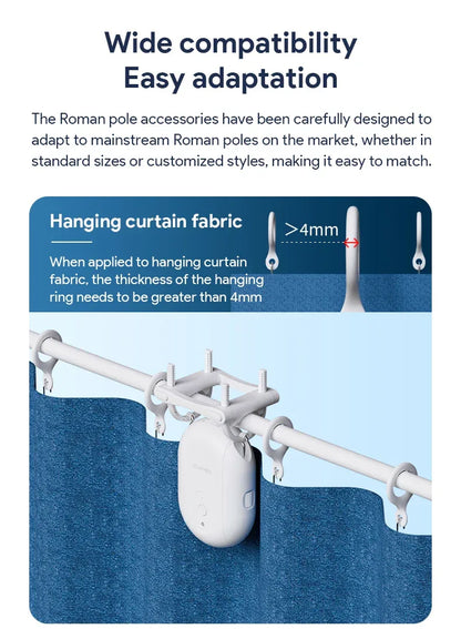 Tuya Zigbee/Bluetooth Track Curtain Robot Tuya Smart Rail Curtain Robot Smart Curtain Pusher Robot Support Siri Alexa Voice