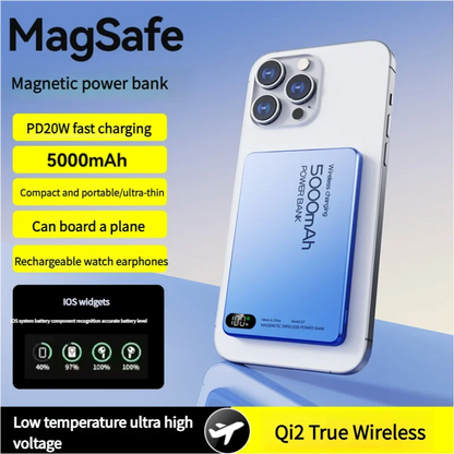 New 10000mAh Ultra-thin Magsafe Power Bank 22.5W Super Fast Charging Portable External Battery for IPhone 16 15 14 13 12 Huawei