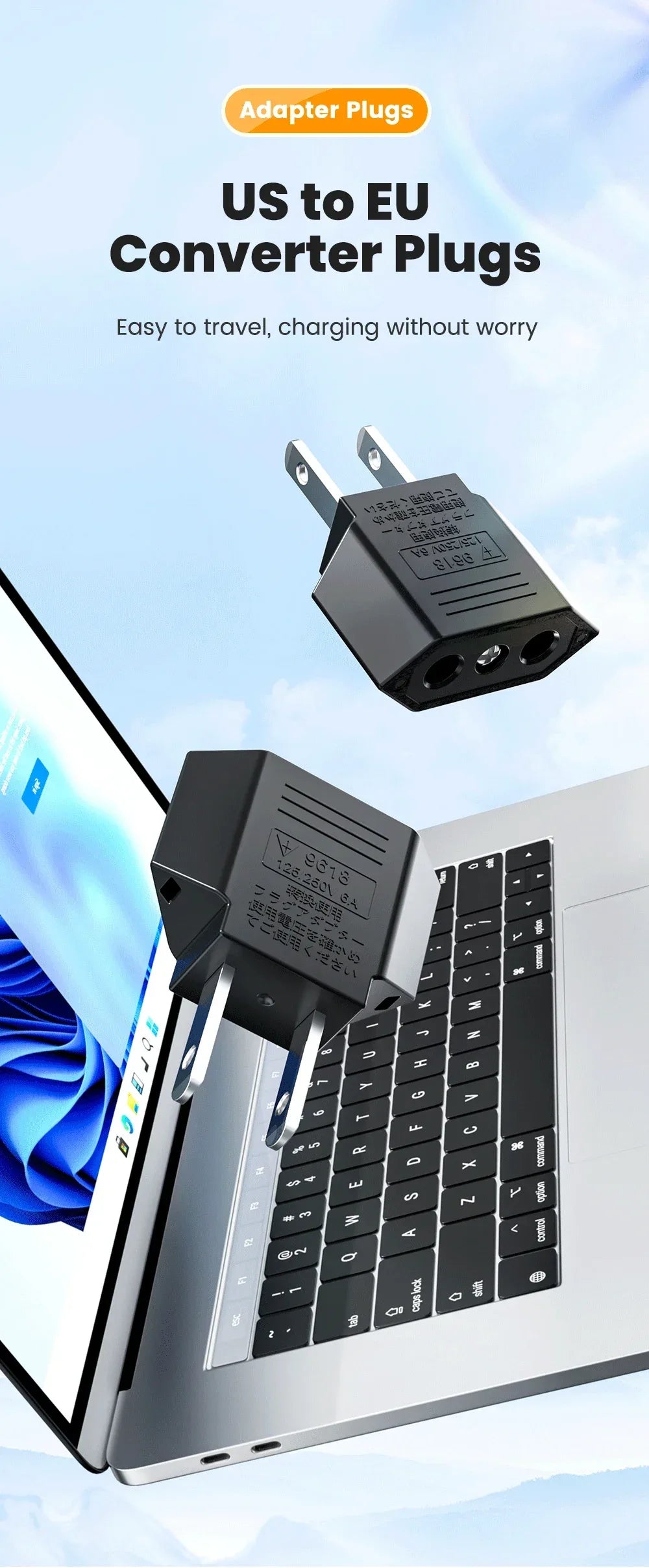 US Plug Adapter US to EU Plug Adapter European EU To US JP CN Power Adapter Electrical Plug Converter Sockets AC Charger Outlet
