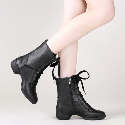 XIHAHA Dancing Boots Woman Jazz Dance Shoes High Quality Soft Women's Ballroom Modern Dancing Shoes Ladies Boots Sneakers