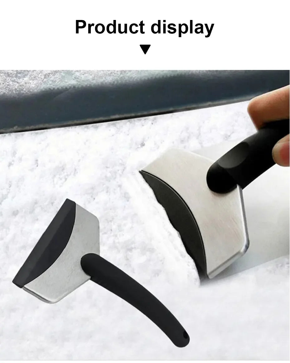 SEAMETAL Car Ice Scraper Snow Removal Shovel Windshield Glass Defrost Removal Automotive Winter Stainless Steel Car Accessories