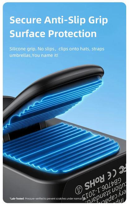 Mini Ice Compress Fan High Speed Cooling Ice Pack Fan 3000mAh 5 Speeds 180°Adjustable LED Display USB Rechargeable Portable Fans