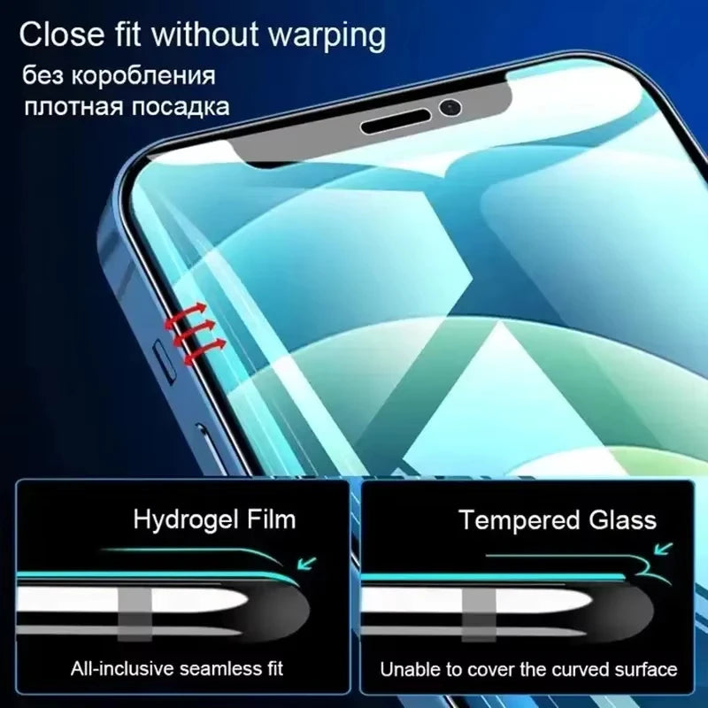 4Pcs Soft Hydrogel Film for iPhone 16e 17 Pro Max 16 15 13 14 12 11 Air Screen Protectors for iPhone 7 8 Plus 13 12 Mini XS XR X by PDG ibma