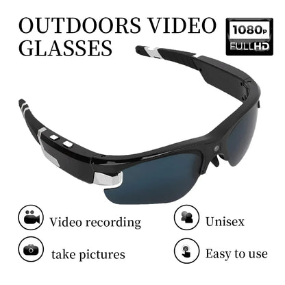 Mini FPV Smart Glasses Camera 1080P Portable FHD POV Bodycam for Bicycle Action Sports Vlogging