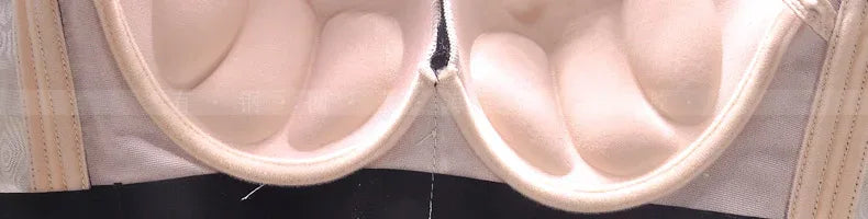 Plus Size Push Up Bra Sexy Lace Underwire - Full Coverage Lingerie for Curvy Women, Wide Side Wings & Thin Cup Support Big Bust