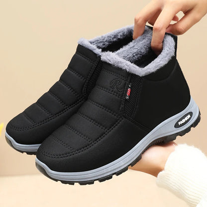 Winter New Women's Warm Cotton Boots Fleece-lined Thickened Waterproof Non-slip Women's Cotton Shoes Snow Boots