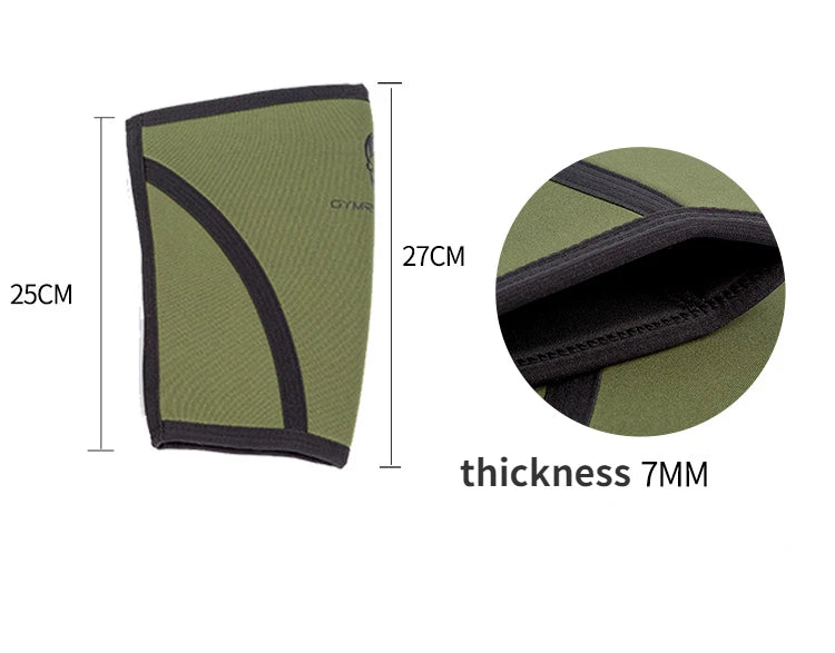 7mm Knee Pads Fitness Squatting Sports Protective Elasticity Hard Pulling Powerlifting Training Bodybuilding Knee Protector