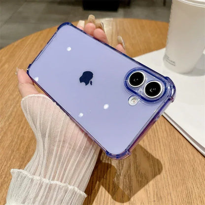 Luxury Jelly Clear Silicone Soft Case For iPhone 11 12 13 14 15 16 Pro Max 16 Plus Shockproof Protection Transparent Back Cover