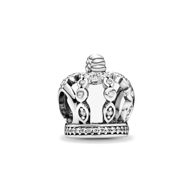 The New 925 Sterling Silver Charm Mother's Day Queen Crown Gift Box Fits Women Jewelry With Original Bracelet Accessories