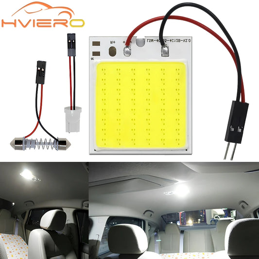 T10 C5W Car Led Cob 16/24/36/48SMD White Parking Bulb Auto Interior Reading Panel Lamp Super Bright Festoon License Plate Lights