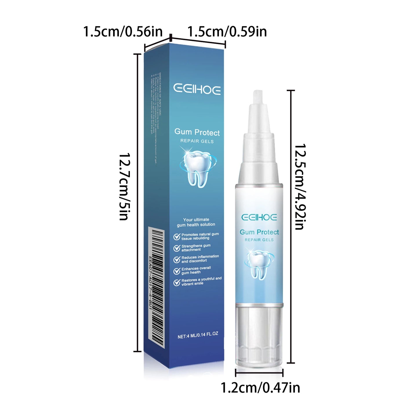 Damaged Gum Repair Care Gel Deep Cleaning Effectively Removes Yellow Teeth Stains Tartar Fresh Breath Teeth Cleaning Gel 4ml