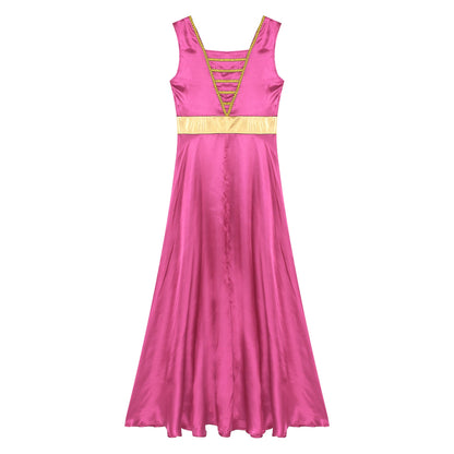 Women Robe Praise Lyrical Dance Dress Church Choir Worship Liturgical Performance Costume Sleeveless Tunic Gown Dancewear Clothe