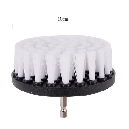 1PC 4-Inch Soft Drill Brush Attachment for Electric Scrubber - Carpet Leather Upholstery Car Tire Cleaner Accessory