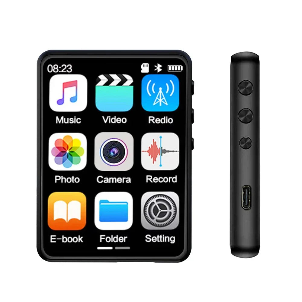 MP3 Player Bluetooth 5.4 Built-in Speaker Hi-Fi Music Player 2.4 Inch Touch Screen MP3 Walkman Video FM Radio Recording Camera