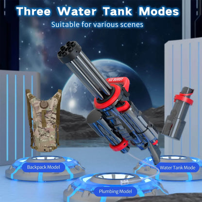 Large Backpack 3L Electric Water Gun Gatling Cool Lighting Toys,2024 New Summer Outdoor Shooting Super Water Gun Toy Gifts