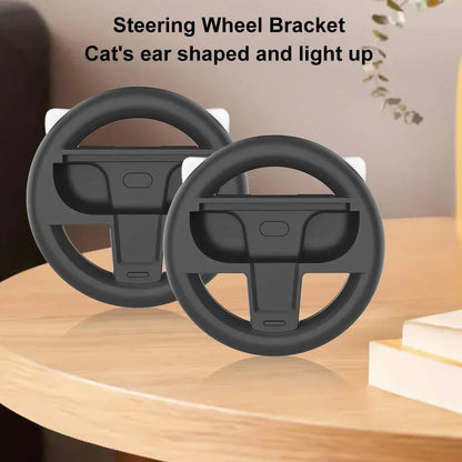 2PCS Steering Wheel for Nintendo Switch 2 JoyCon Controller for NS2 Gaming Racing Steering Wheel Hand Grip for Switch 2 Accessor