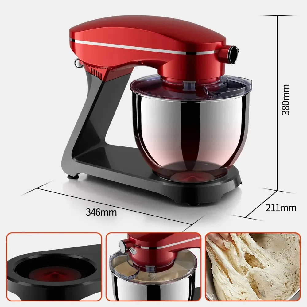 New Arrival High Quality 6.5L Stand Mixer Ultra-Silent Multifunction Home Type Dough Kneading Machine Mixing Bowl New Arrival