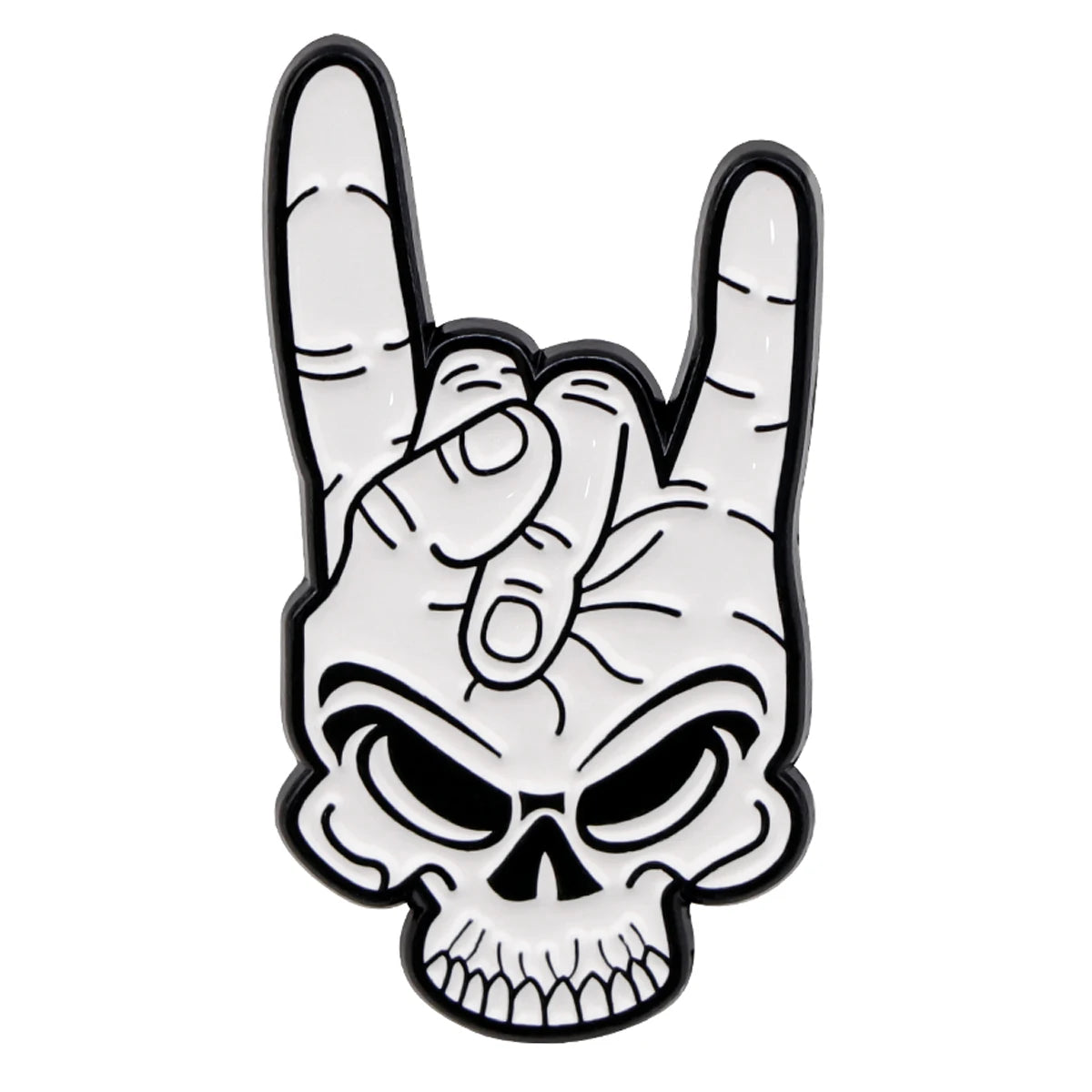 Broche squelette en émail, style punk, pin's à revers, badge pour sac à dos, accessoires de mode, bijoux gothiques, cadeaux d'Halloween