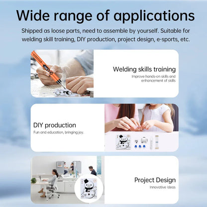 Ice and snow themed LED snowman electronic beginner learning welding fun DIY kit LED light-emitting tube module DIY snowman kit