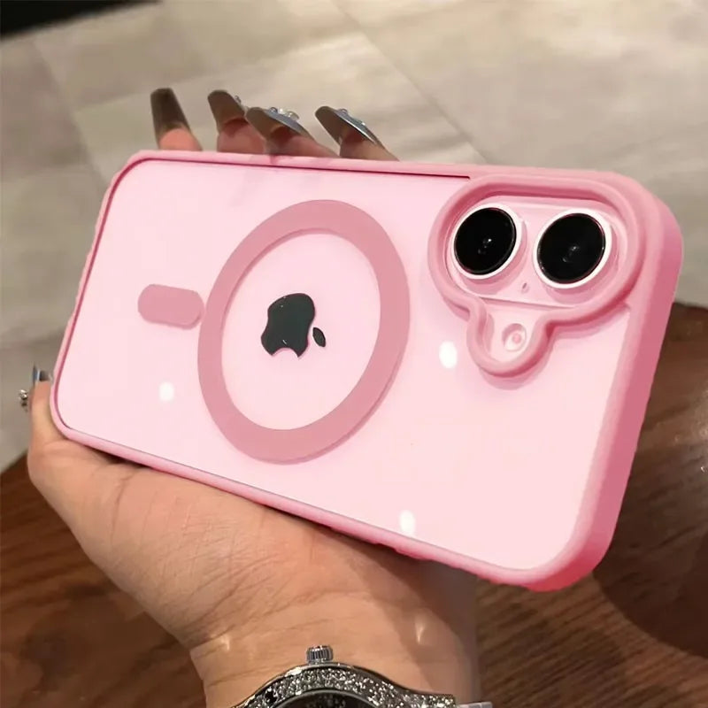 for Magsafe Transparent Case For iPhone 17 16 15 14 13 12 11 Pro Max 16 Plus Air Magnetic Wireless Charge Bumper Cover Cases