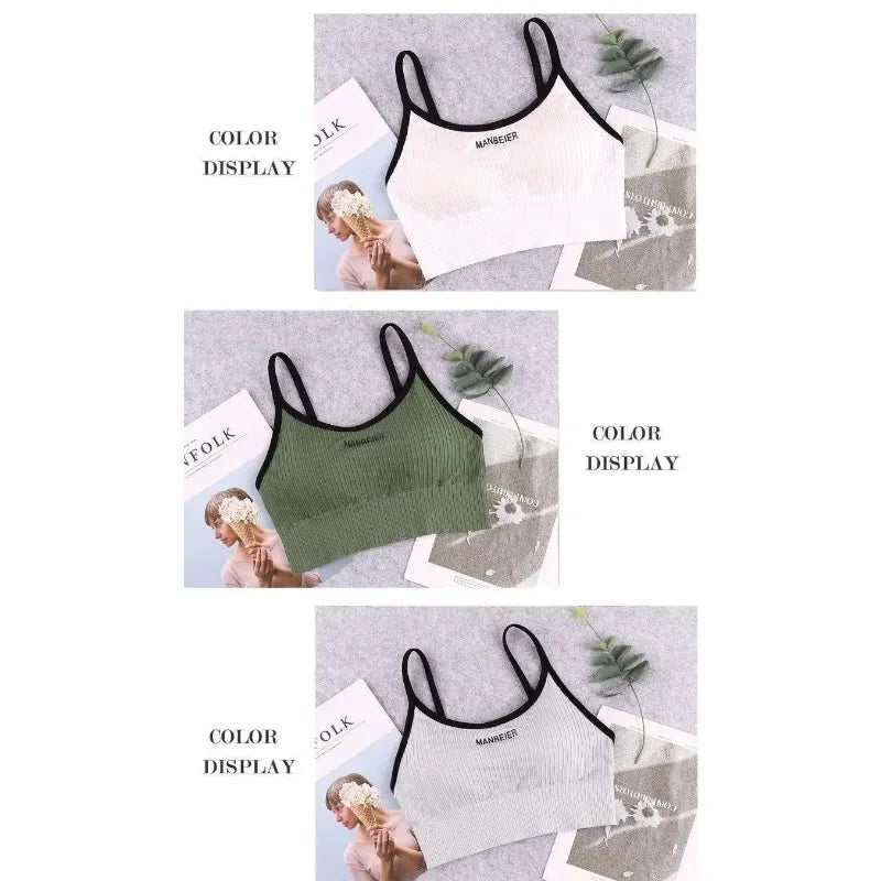 New Sports Bra For Women Gym Sexy Crop Top Bra Women Cotton Underwear Soft Comfort Tube Tops Female Brassiere Tops For Girls