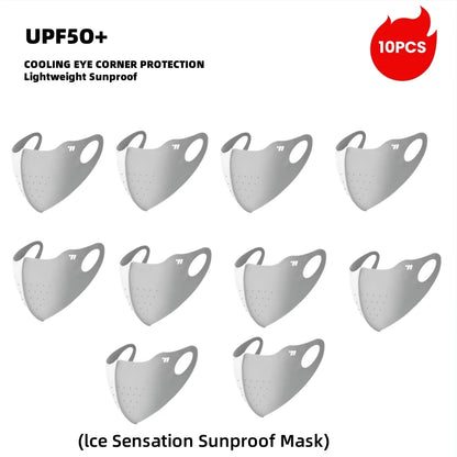 WEST BIKING Summer Sunscreen Traceless Mask 3D Ice Silk Breathable UV Protection Mask Summer Outdoor Sport Cycling Sports Masks