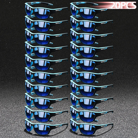 20 PCS Fashion Vintage Fishing Cycling Sports Sunglasses Men Women Running Mountaineering Sport Man Sun Glasses UV400 Eyewear