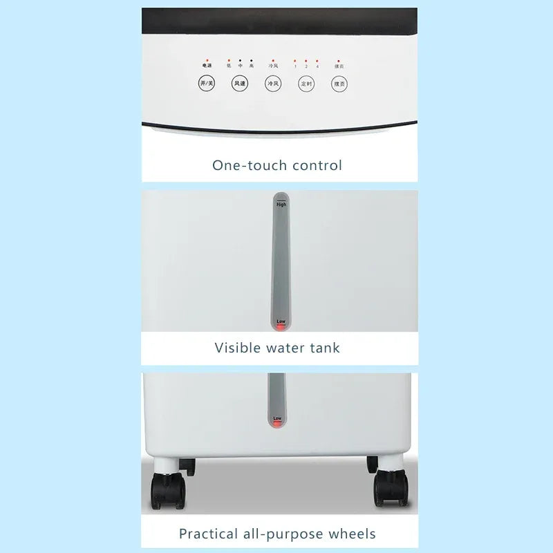 Air Conditioning Fan Large Wind Powerful Cooling Mobile Chiller can be remotely timed central Air Conditioning 220V 10L