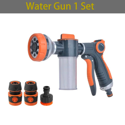 8 Function Foam Lance Water Gun High Pressure Nozzle Jet Garden Car Water Washer Sprayer With Foam Pot Cleaning Car Wash Tool