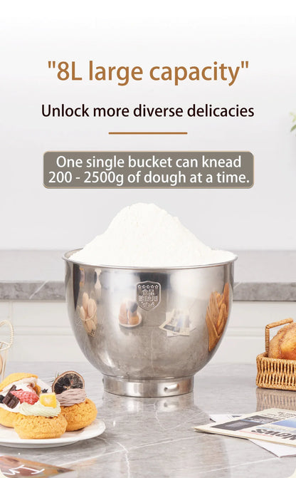 SUNATUR 8L stand mixer machine 2000W electric kitchen blender Household Auto Dough Kneading Egg Beating cream All-in-One Mixer