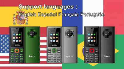 MKTEL Feature Phone Senior Mobile Phone Dual SIM Dual Standby 1.77" Display GSM MP3 MP4 FM Radio Strong Torch Loud Speaker