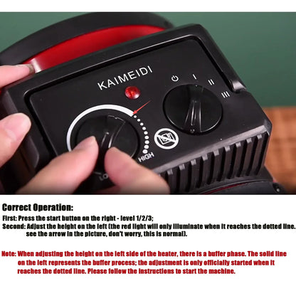 3500W Portable Ceramic Electric Space Heater 2500W Thermostat Air Warmer Radiator Room Fast Heat Auto Shut-Off Safety 1500KW