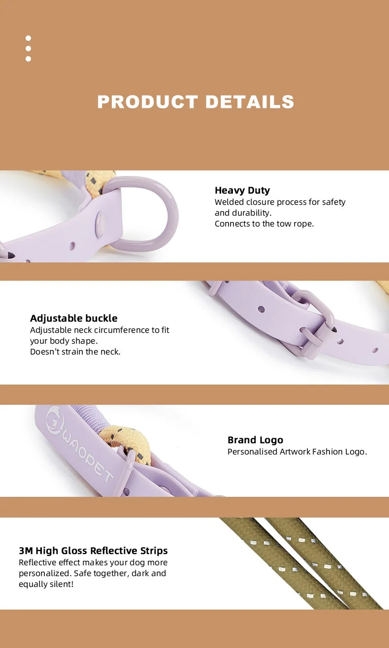 Pet Collar Cute Fashion Nylon webbing Dog Lead Collar Candy Style Handmade Webbing PVC Neck Ring Cool waterproof Dogs supplies