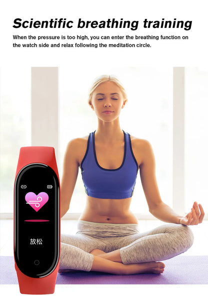 Montre connectée M6 pour homme et femme, bracelet de sport et de fitness, moniteur de fréquence cardiaque et de pression artérielle, étanche, multifonctions