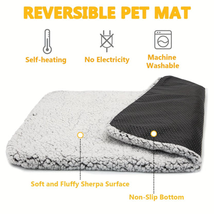 Self-Heating Pet Pads Blanket Puppy Pad Warm Cushion Mat for Cats Dogs Washable Pets with Thermal Cats Dogs Bed